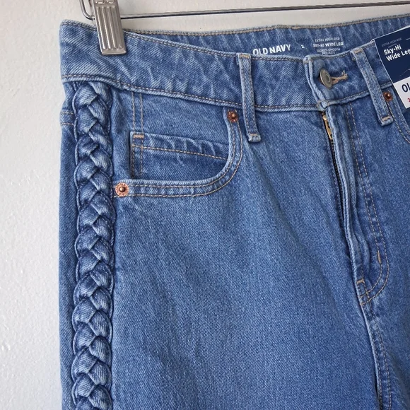 Old Navy Jeans With Braided Detail Cotton & Lyocell Mix - Picture 2 of 8